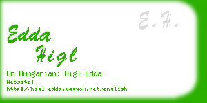 edda higl business card